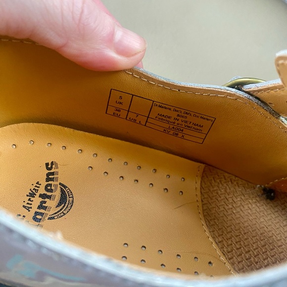 Dr. Martens Gray Leather Mary Jane Shoes - Picture 4 of 6